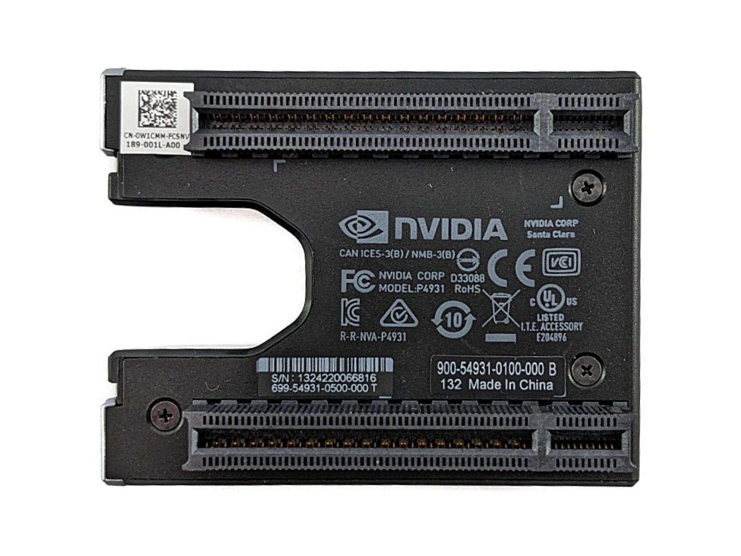 Genuine DELL NVIDIA P4931 2-Slot HB NVLink Bridge for Quadro RTX 6000 8000 W1CMM 3 Genuine DELL NVIDIA P4931 2-Slot HB NVLink Bridge